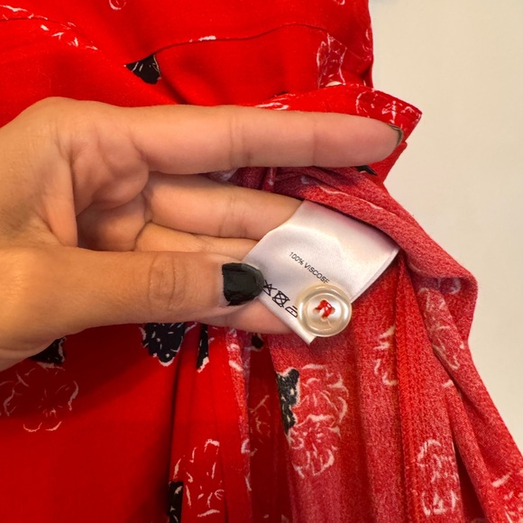 Rouje Red Gabin Floral Midi Wrap Dress - Picture 7 of 9